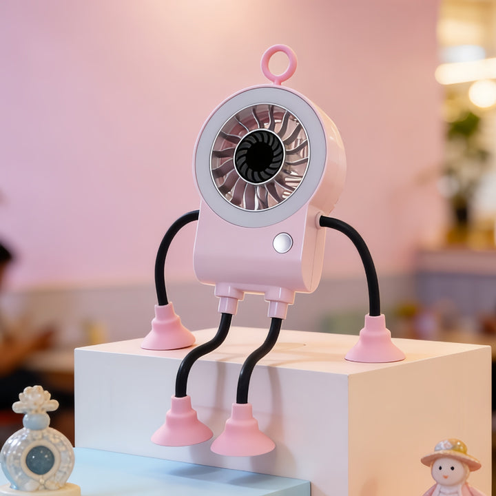 Ladies Creative Table Fan with LED Lighting and Flexible Mounting Kalsten