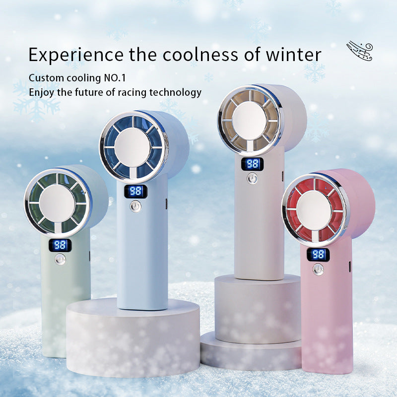 Women Portable Hand Fan with Digital Display Kalsten