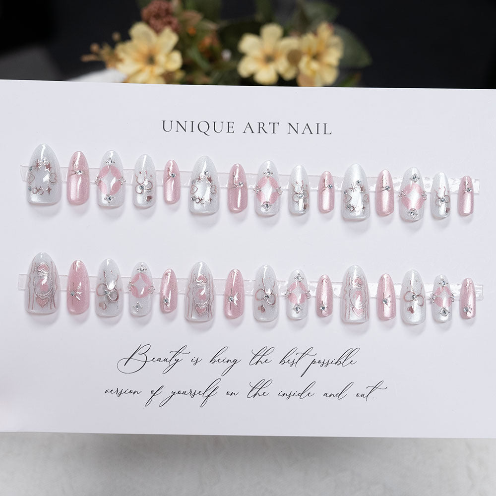 Decorative Press-On Nail Set  1791110837