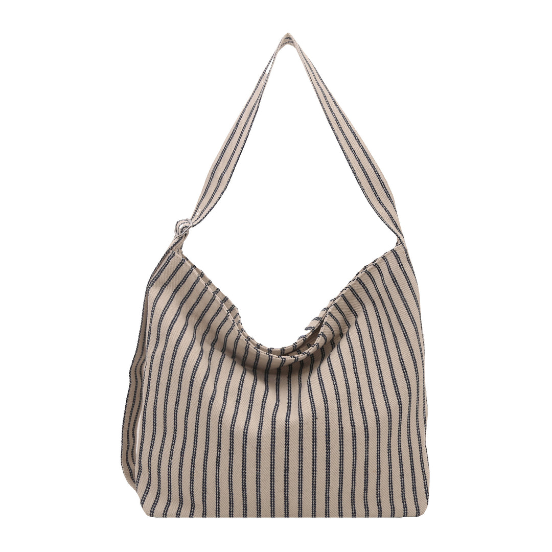 Casual Striped Canvas Tote Bag Kalsten