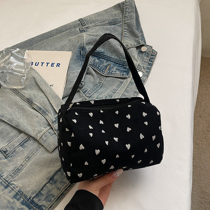 Cute Heart Pattern Handheld Bag
