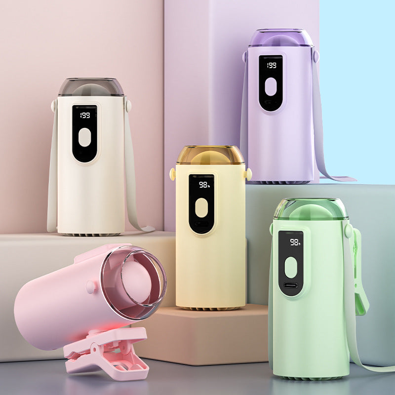 Women Portable USB Fan with Digital Temperature Display Kalsten