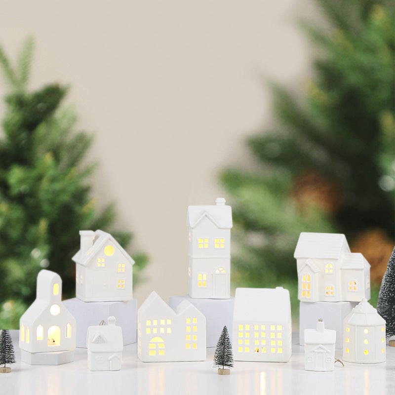 Ceramic House-Shaped Tea Light Holder Kalsten