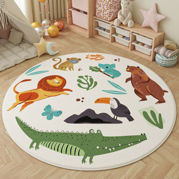 Children's Fun-Themed Round Area Mat Kalsten