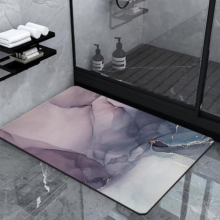 Luxury Marble-Effect Bath Mat Kalsten