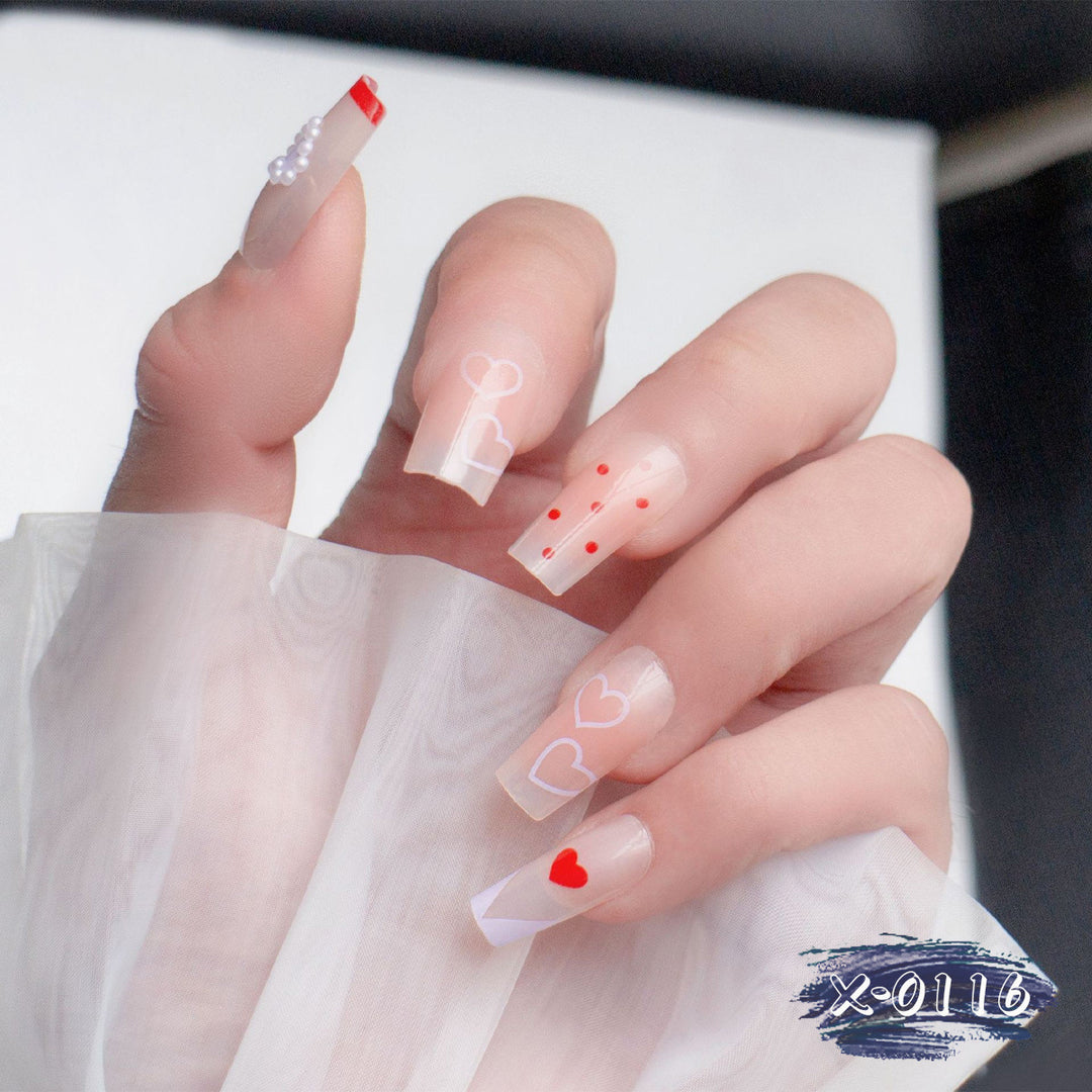 Romantic Heart-Themed Nail Art Kit