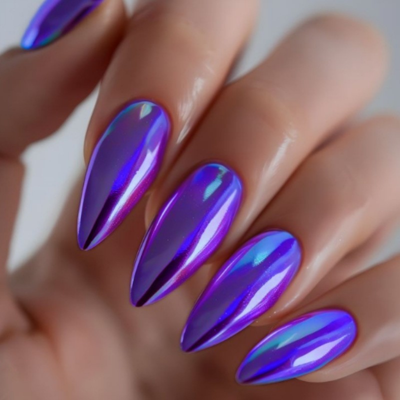 Shimmery Stiletto Press-On Nail Art Kalsten