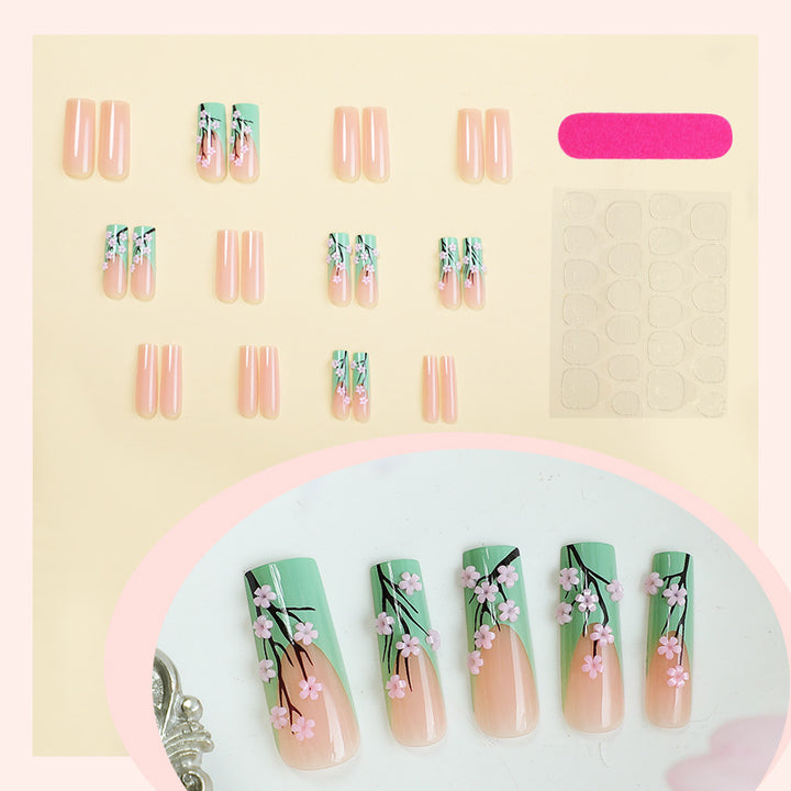 Artistic Floral Art Press-On Nail Set