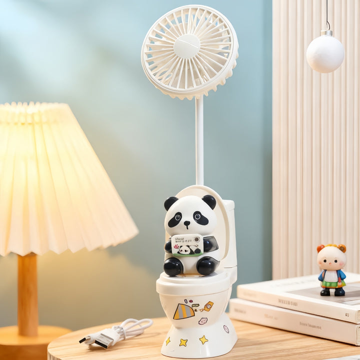 Ladies Cute Hand Fan with Plush Bear Design Kalsten