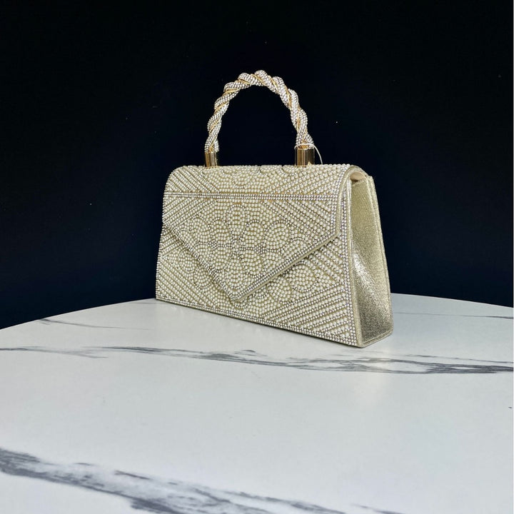 Rhinestone-Embellished Evening Handbag