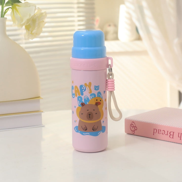 Ladies thermos bottle with animal motif and carrying strap Kalsten