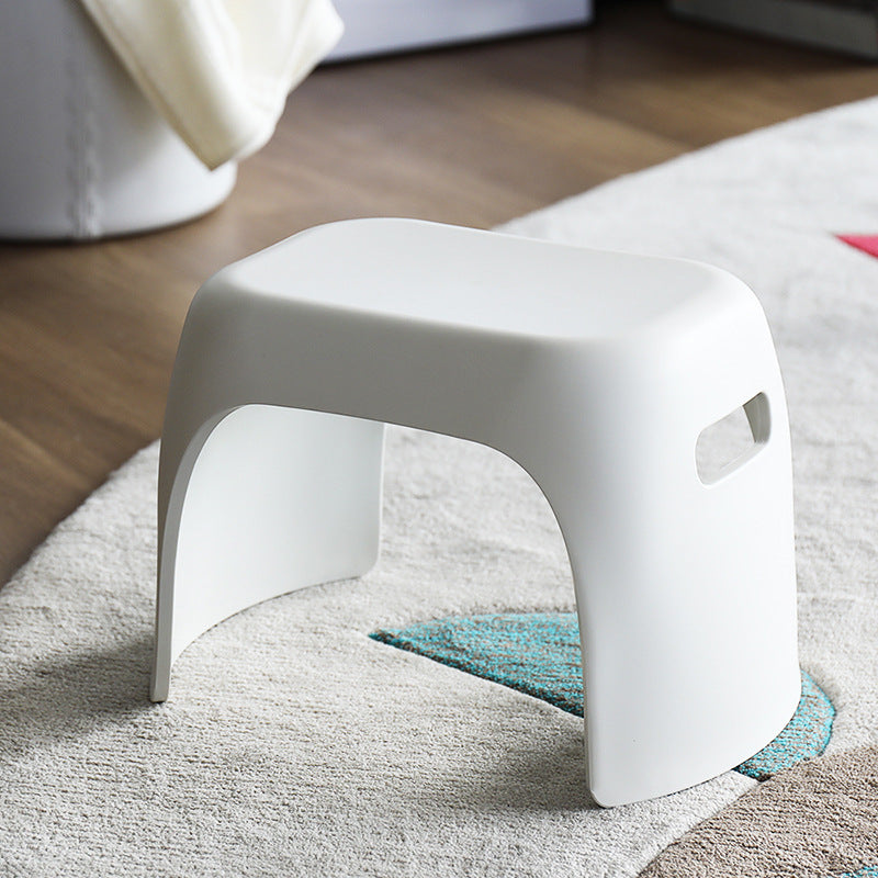 Compact plastic bath and multifunction stool with carrying handles