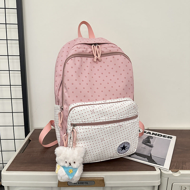 Playful Star-Patterned School Backpack Kalsten