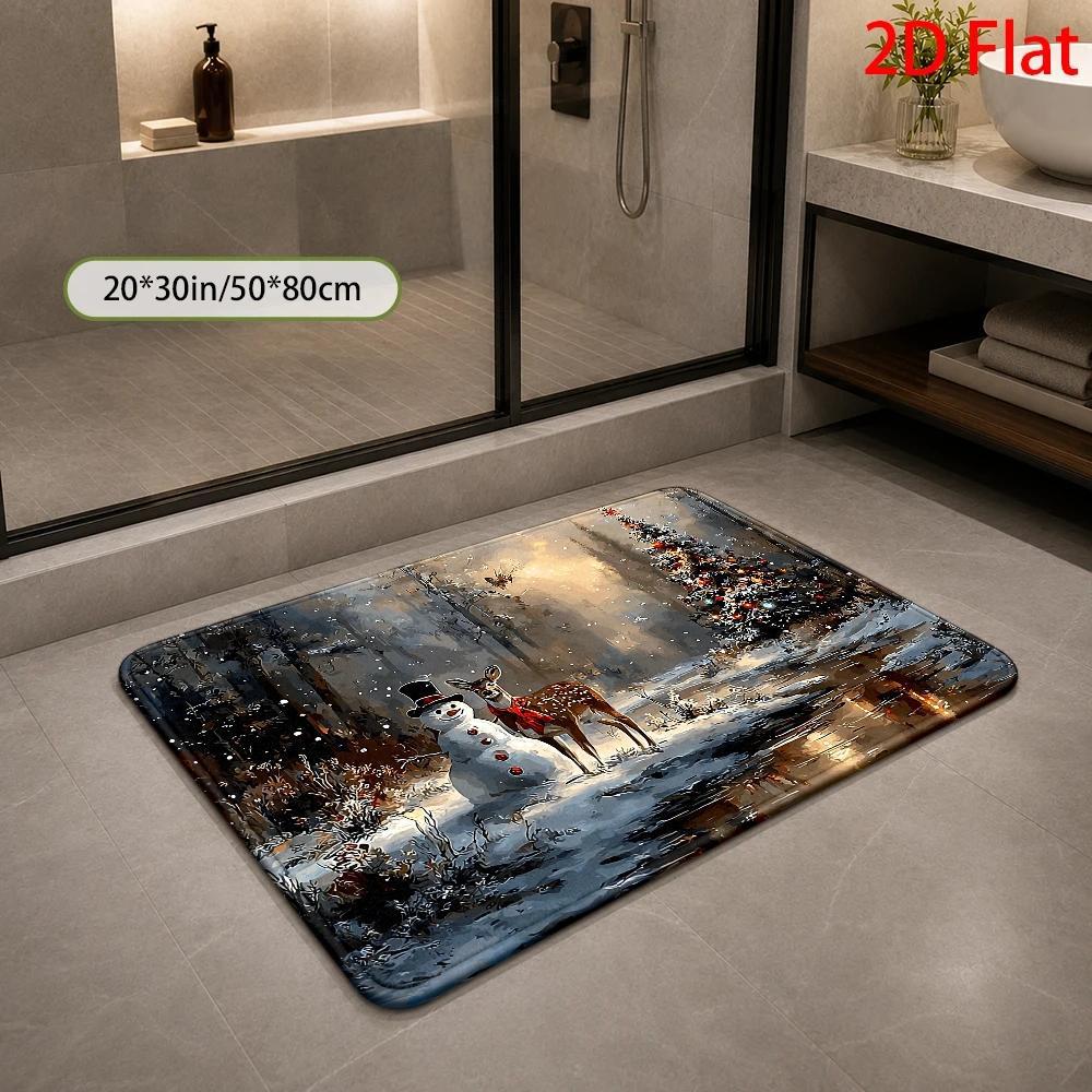 Festive Winter-Themed Bath Mat Kalsten