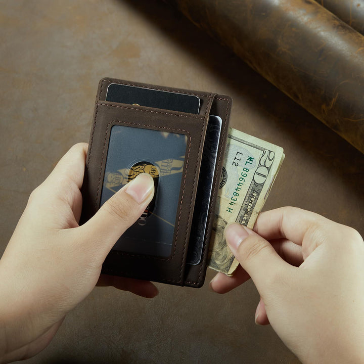 Vintage-Inspired Leather Cardholder Kalsten