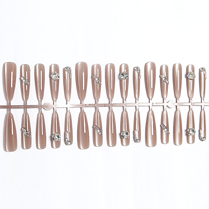 Acrylic nail set with glamorous glitter effect Kalsten