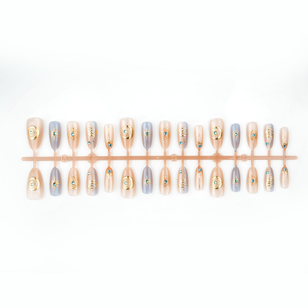 Celestial-Inspired Press-On Nail Art Set Kalsten