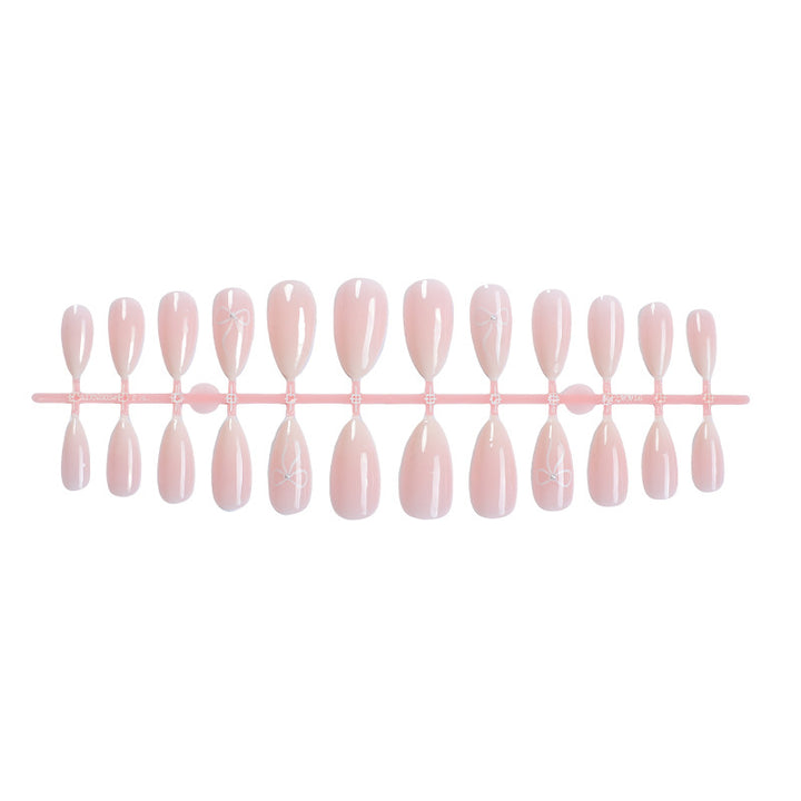 Elegant Press-On Nail Set with Floral Accent Design Kalsten