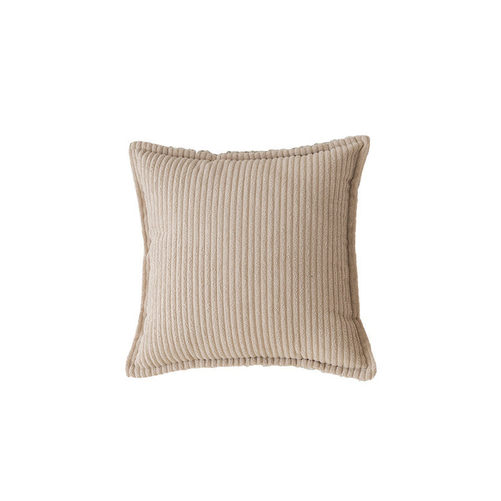 Decorative Ribbed Corduroy Throw Pillow Cover Square Accent Cushion