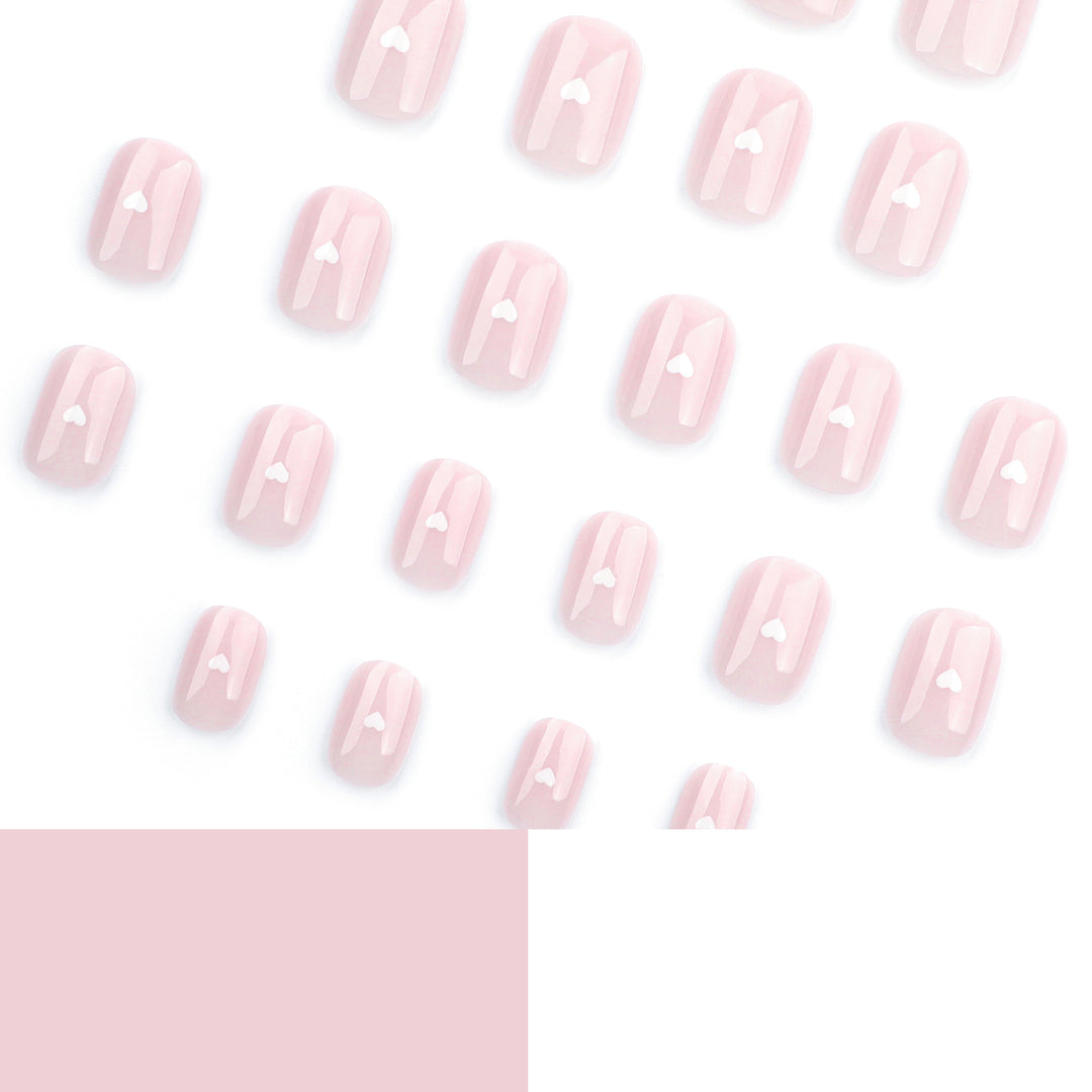 Fake nails with heart decoration Kalsten