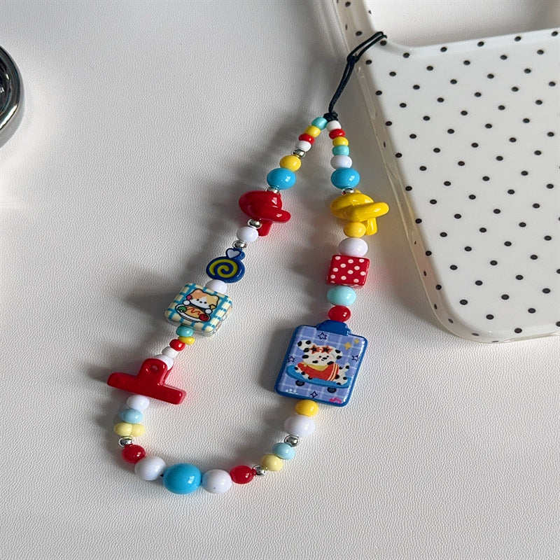 Colorful Themed Beaded Keychain Kalsten