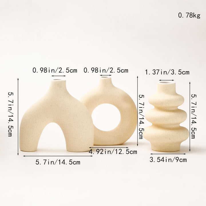 Artistic Abstract Ceramic Vase Set