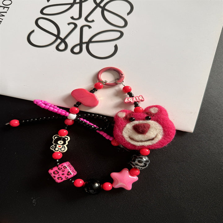 Playful Bear-Themed Charm Keychain Kalsten