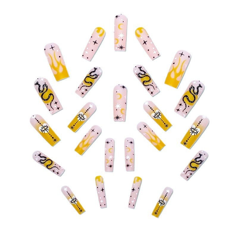 Artificial artificial nails with mystical motifs Kalsten