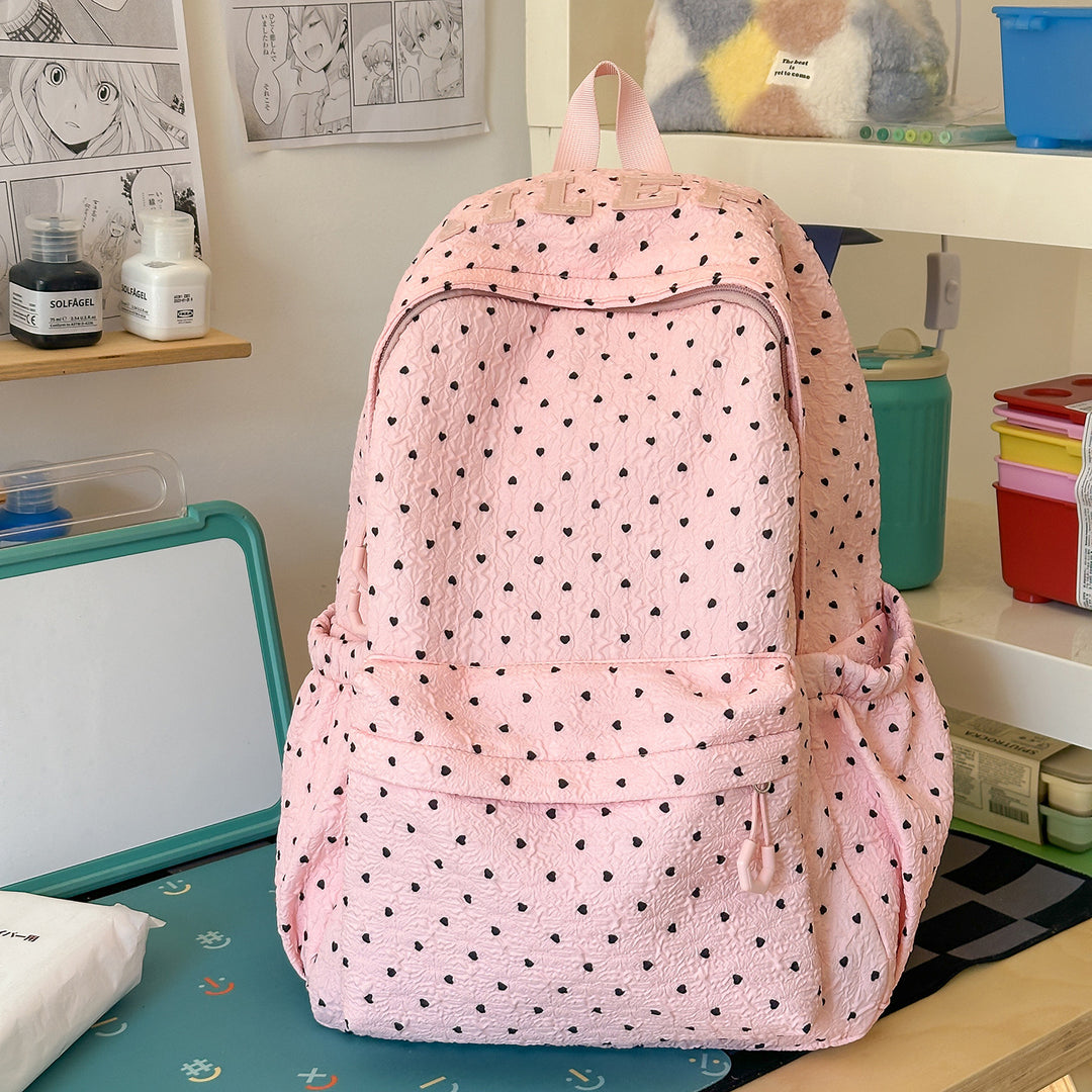 Cute Heart-Patterned Casual Backpack Kalsten