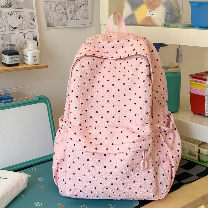 Cute Heart-Patterned Casual Backpack Kalsten