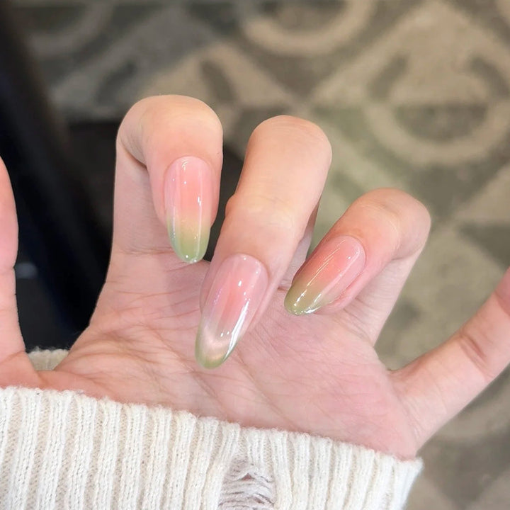 Ombre Almond-Shaped Press-On Nails Kalsten
