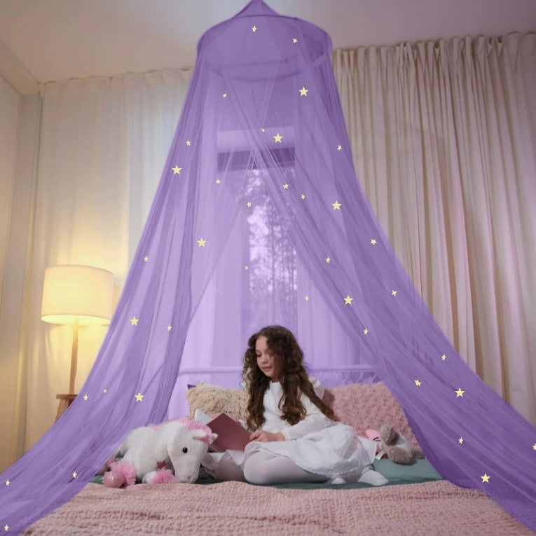 Enchanting Canopy Bed Tent with LED Lights Kalsten