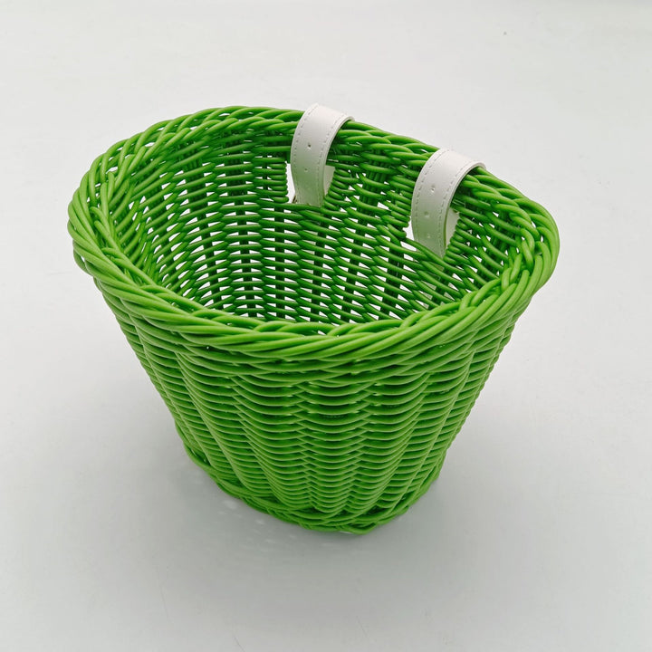 Decorative Woven Storage Basket with Leather Handles Kalsten