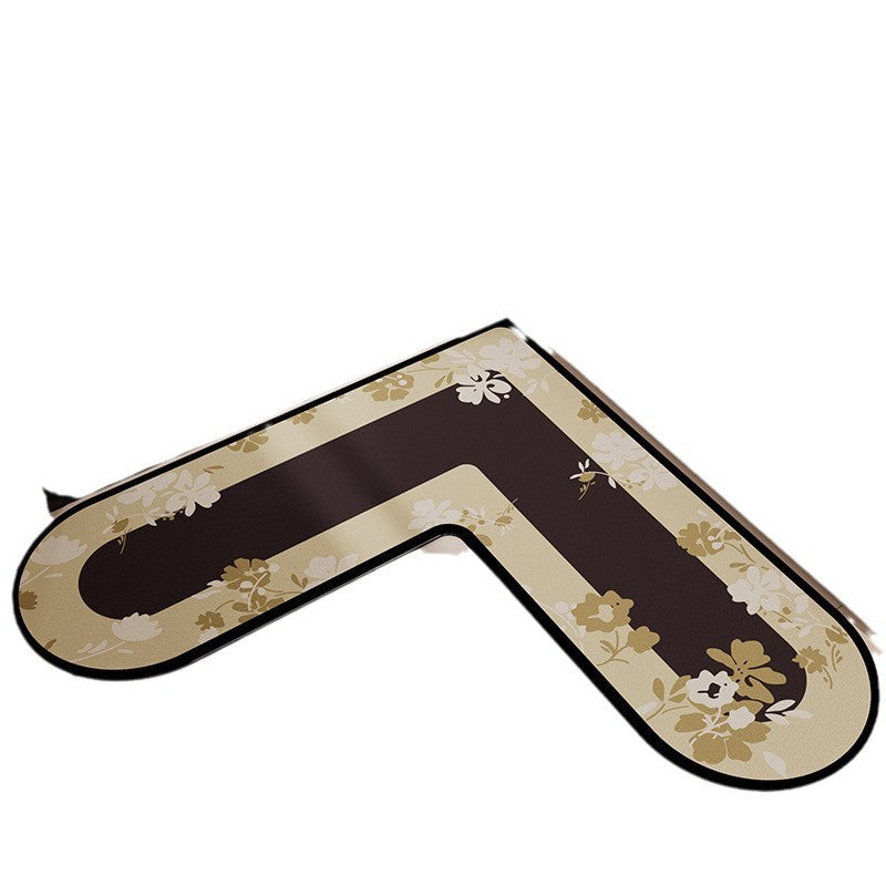 L-Shaped Non-Slip Bathroom Mat Kalsten