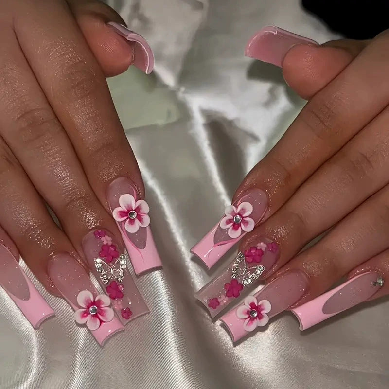 Decorative Long Press-On Nail Extensions Kalsten