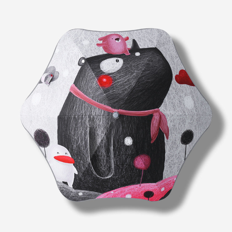 Women Children's Umbrella with Dinosaur Design Kalsten