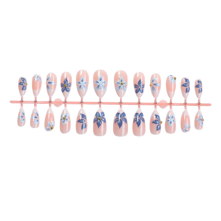 Press-On Nail Set with Floral Embellishments Kalsten
