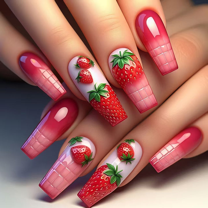 Creative Art Nails in Summer Strawberry Design Kalsten