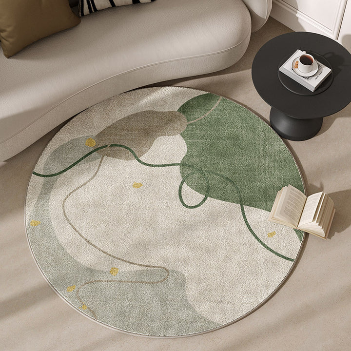 Round Motivational Area Rug Kalsten