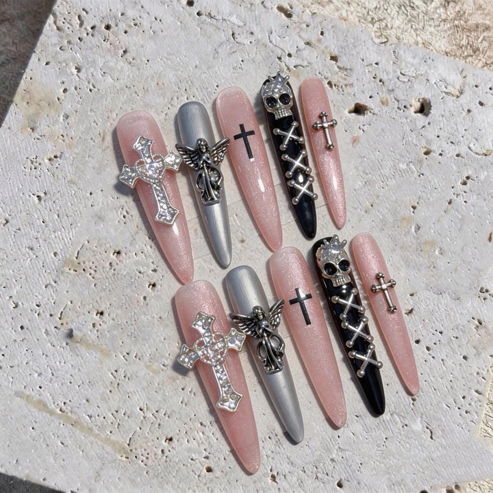 Gothic-Themed Decorative Nail Art Set