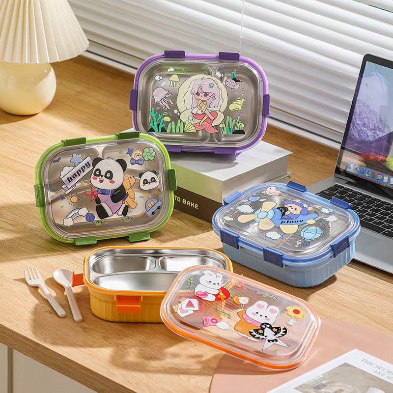 Fun-Themed Multi-Compartment Snack Storage Container