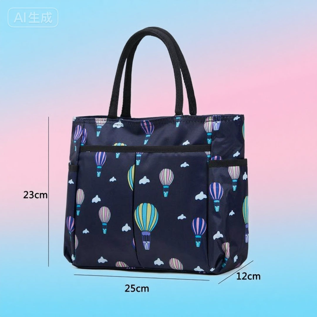 Floral Print Multi-Pocket Tote Bag Kalsten