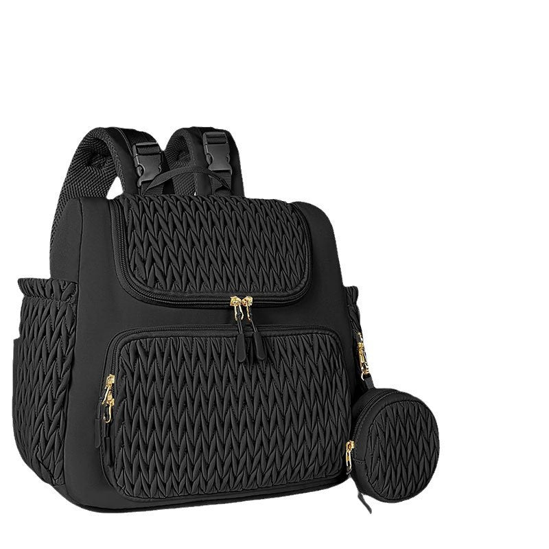 Fashionable backpack with textured upper material Kalsten