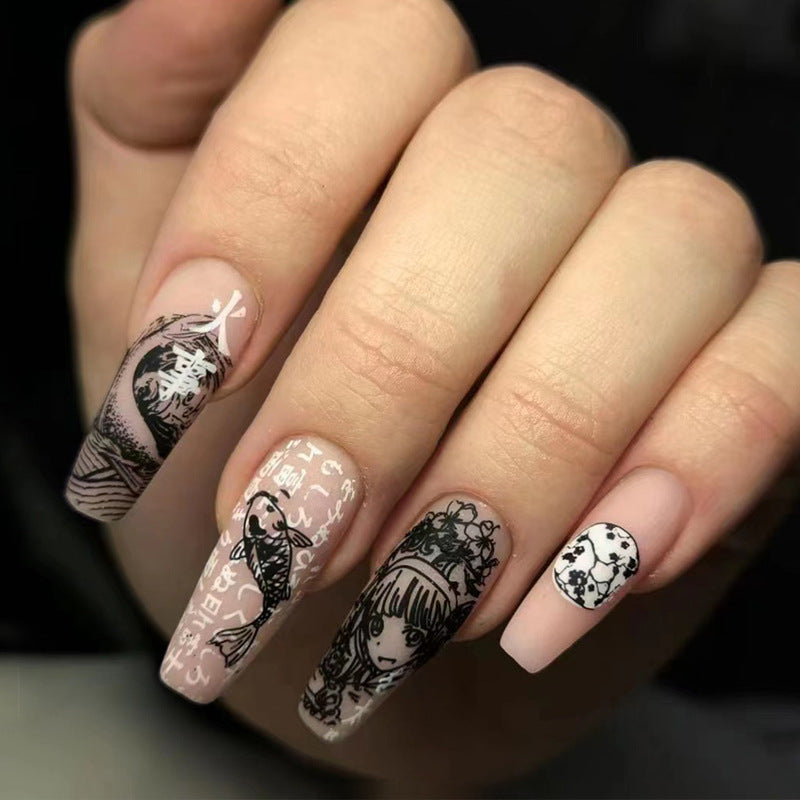 Nail art with heart and lip designs Kalsten