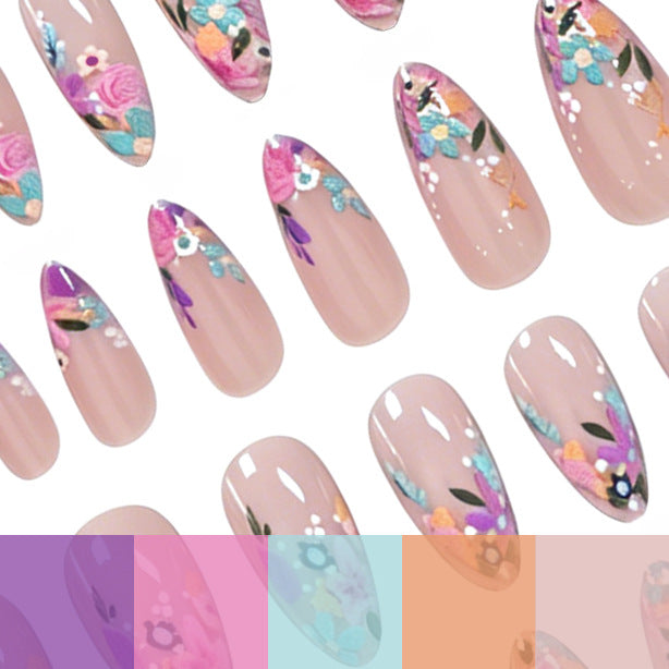 Floral Acrylic Nail Art Enhancements Kalsten 1789915430