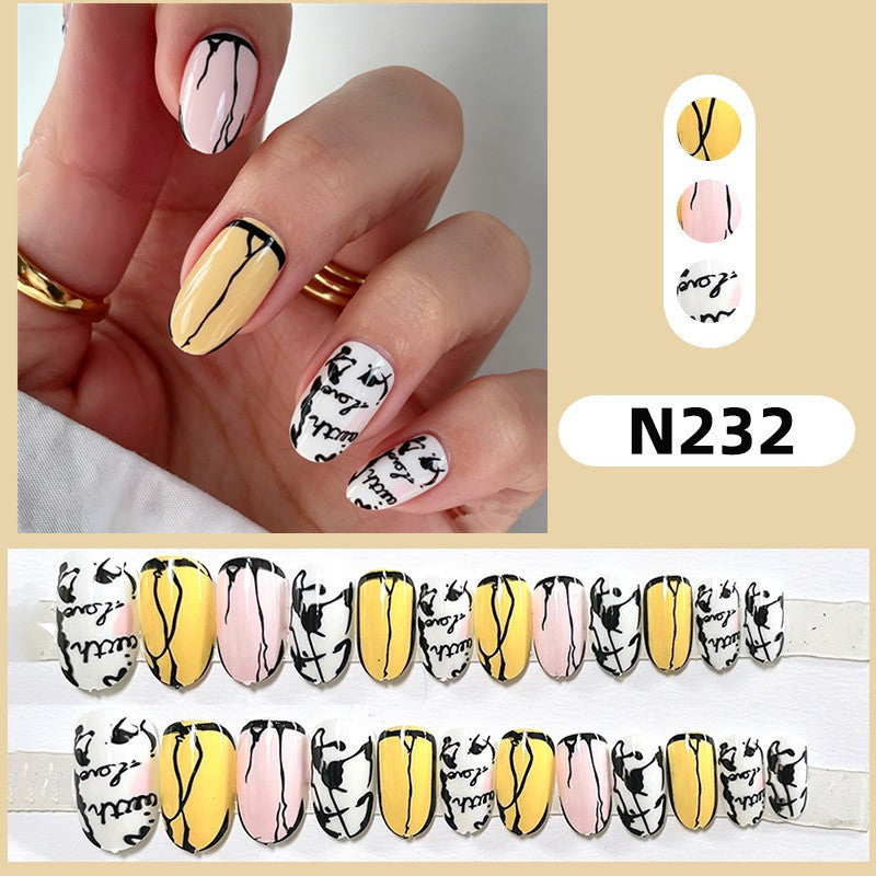 Abstract Design Press-On Nail Set