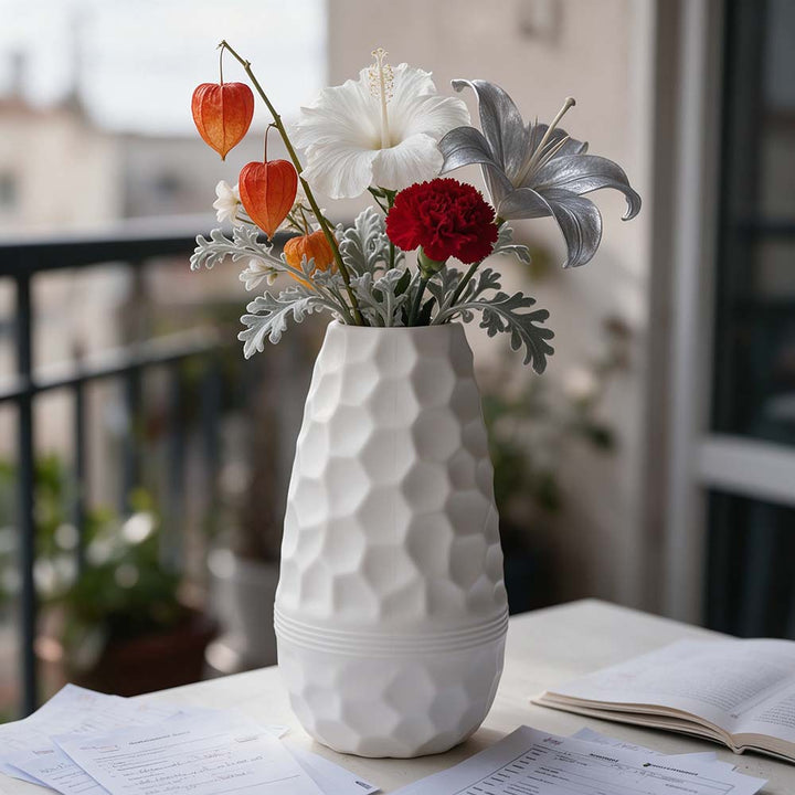 Textured Honeycomb Decorative Vase Kalsten
