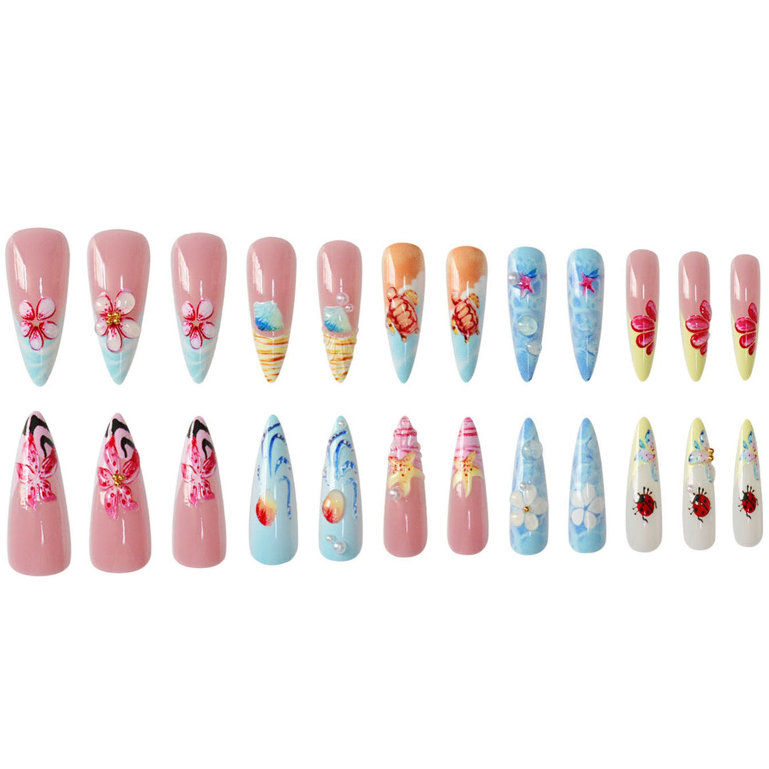 Artistic Ocean-Inspired Nail Art Enhancements Kalsten