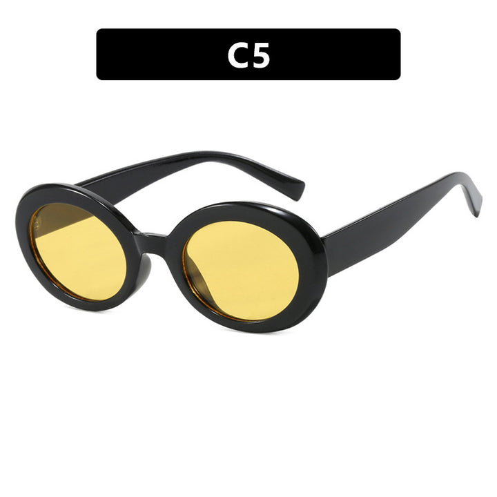 Women's round sunglasses with elegant plastic frame and UV protection Kalsten