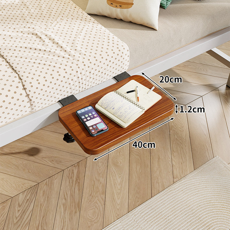 Clamp-On Floating Bedside Shelf with Bamboo Top and Slim Profile